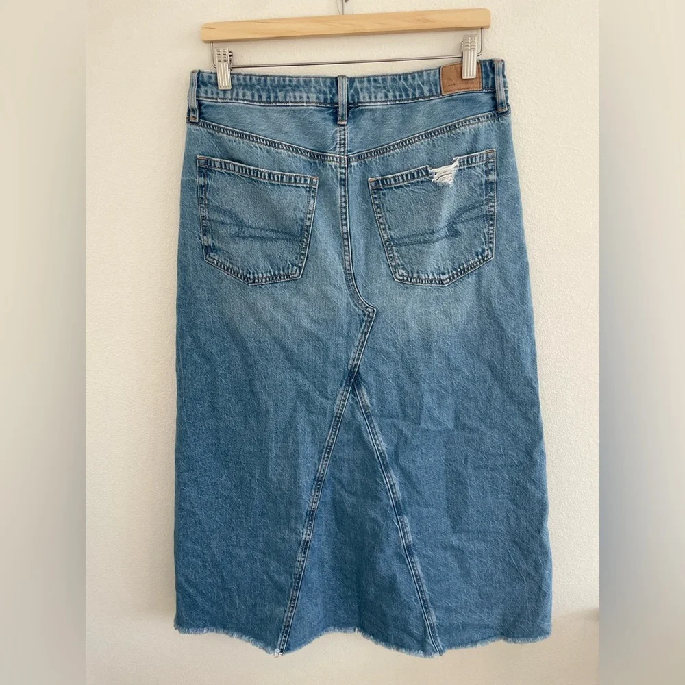 NWOT American Eagle 100% Cotton Low Rise Maxi Skirt Size 6 - Picture 7 of 10